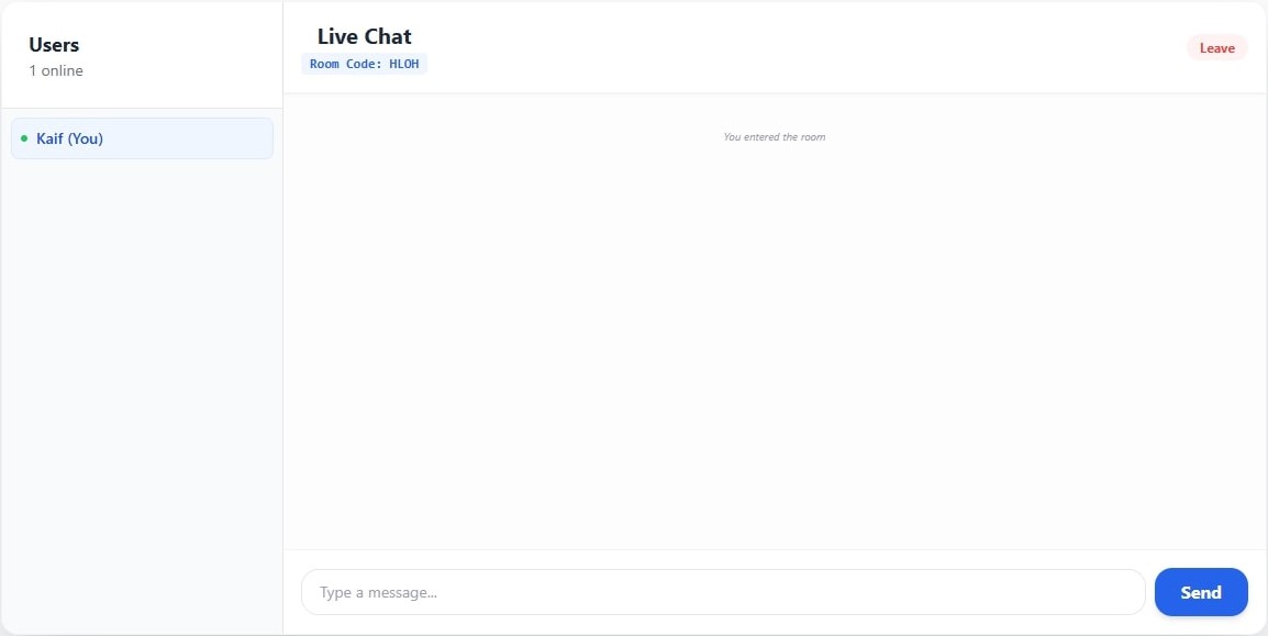 Real-Time Live Chat Application